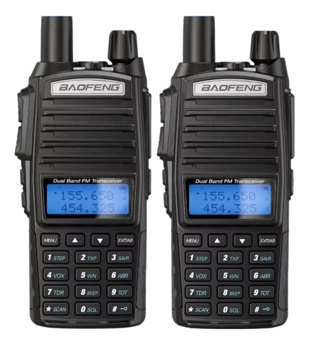 Kit 2 Rádios Ht Baofeng Comunicador Uv-82 10w Vhf/uhf Fm