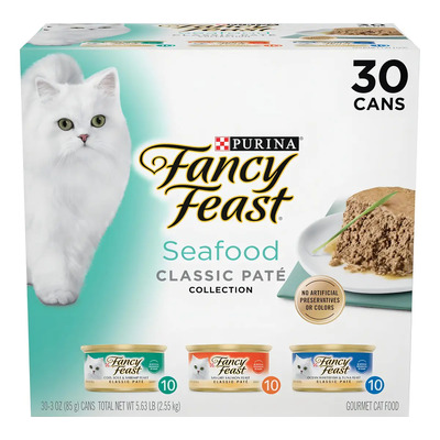 Comida para gato Fancy Feast Classic Pate Seafood 30 unidades 85g | Envío gratis