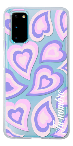 Funda Para Galaxy Para Mujer Corazones Morados Con Nombre