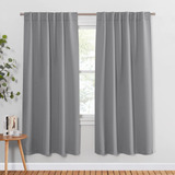 Set De Cortinas De 183 Cm De Largo Y 132 Cm De Ancho Oscur