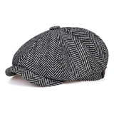 Boina Sombrero Hombre Elegante Con New Estilo Gris Claro New