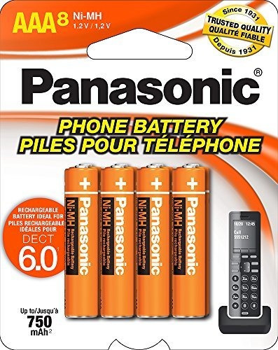 8 Baterias Recargables Panasonic Hhr-4dpa / 8ba Aaa Nimh Tel