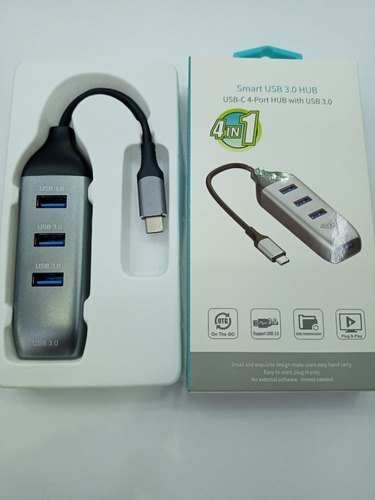 Hub Tipo C 3 Portas Usb 3.1 E 1 Rj45 Gigabyte Ot-95118-u