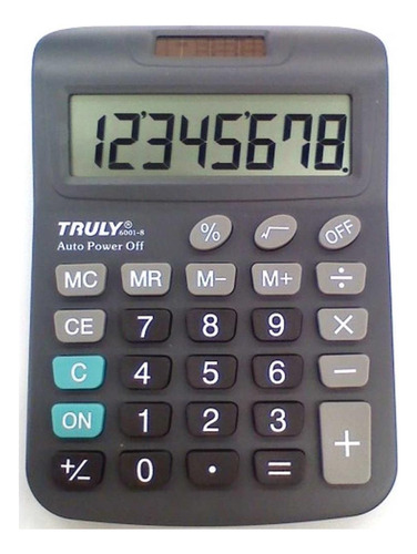 Calculadora De Mesa 8 Dig. Trully Visor Gr.prata