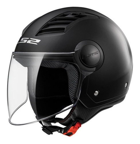 Casco Moto Abierto Ls2 Oficial 562 Airflow  Negro Mate Color Negro Mate Tamaño Del Casco M