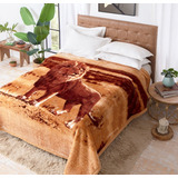 Cobertor Estampa De Leão Jolitex Casal 1,80m X 2,20m