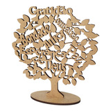 25 Lembrancinha Mini Arvore Gratidão 11 Cm Mdf Cru