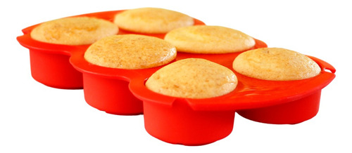 Molde Silicona X6 U Muffins - Antiadherente Coccion Uniforme