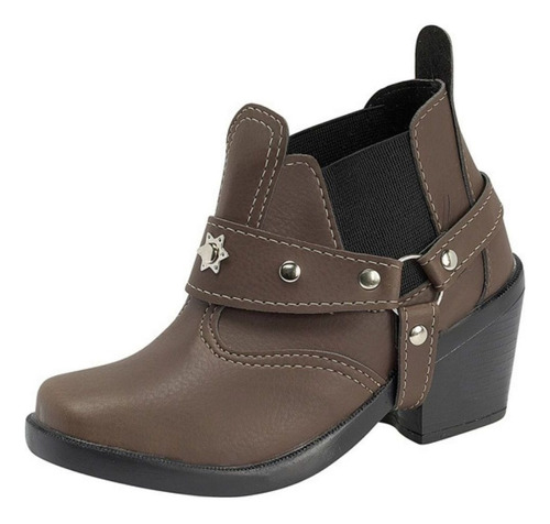 Bota Botina Country Coturno Infantil Raniel Cafe Full