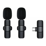 2 Micrófonos De Solapa Inalámbricos De Doble Canal Tipo C