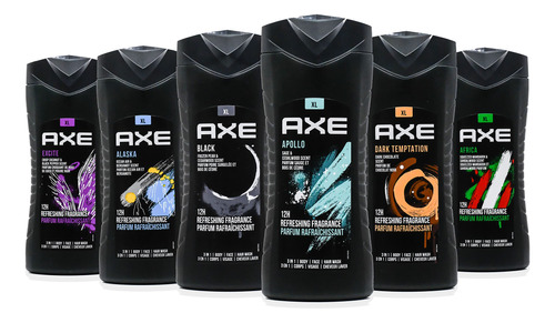 Axe Body Wash 12h Fragancia Refrescante 3 En 1 Para Cuerpo,