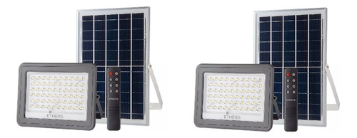 Reflector Led 100w X2 Panel Solar Exterior Alta Potencia