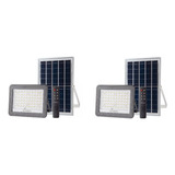 Reflector Led 100w X2 Panel Solar Exterior Alta Potencia