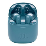 Audífonos In-ear Gamer Inalámbricos Jbl Tune 220tws 220 Azul Con Luz  Verde Oscuro Led