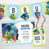 Kit Imprimible Inc Monsters. Cumpleaños + Deco + Candy Bar