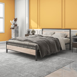 Bofeng Marco De Cama Queen Con Cabecera De Madera, Plataform