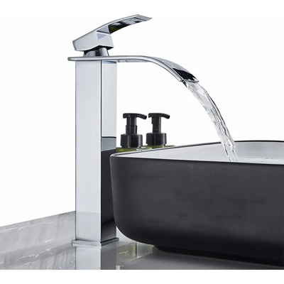 Grifo Monomando Mezclador Cascada Baño Acero Inoxidable 30cm Yesop | Meses sin interés