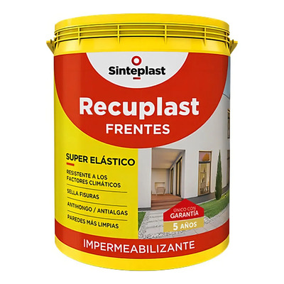 Impermeabilizante Exterior Recuplast Frentes 4 Litros Blanco | Envío gratis