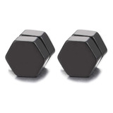 Pendientes Hexagonales Negros Magnéticos De 0.236 In Para Ho