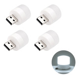 Kit 4 Mini Luz Led Usb Luminária Abajur Lâmpada Notebook