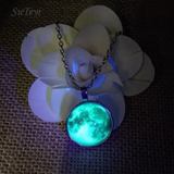 Collar Luna Llena Luminoso Envio Gratis