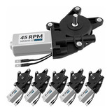 Motor 12v Dc 45 Rpm Com Caixa De Redução 45rpm 6 Peças