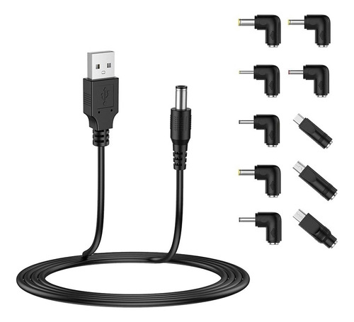 Cabo De Alimentação Usb Al Dc 5v, Plugue Universal De