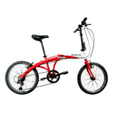 Bicicleta Utopia R20 7v Plegable Aluminio Rojo Benotto