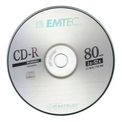 50 Mídia Cd-r Virgem 700mb 80min 52x Logo Nipponic Ou Emtec