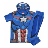 Pijamas Marvel Avengers Disfraz Antifaz Niño Calidad Premium
