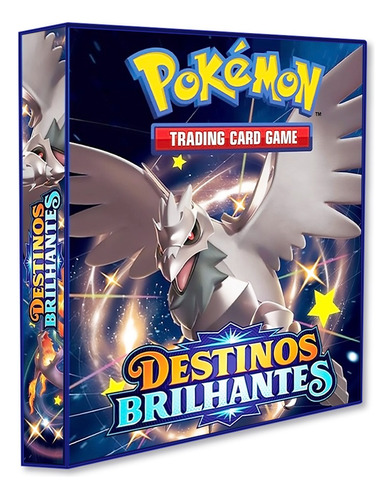 Álbum Pasta Fichário Pokemon Destinos Brilhantes Capa Dura