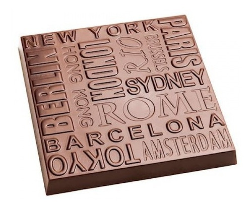 Molde Para Tabletas Chocolate World Nombre De Ciudades