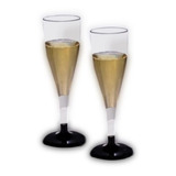 Pack X100 Copa Con Pie Champagne Plastico Cristal