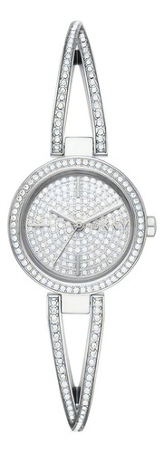 Reloj Dama Dkny Crosswalk Cristales Color De La Correa Plateado