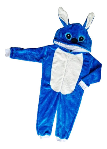 Pijama Stitch Enterito Niños Abrigado Polar Disfraz Infantil