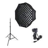 Kit Softbox Godox 80cm Grid C Colmeia Octabox Luz Contínua