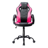 Cadeira Gamer Mx0 Giratória Preto E Rosa Mymax