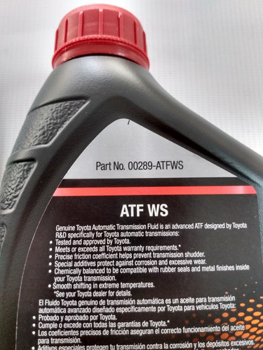 Aceite Toyota Caja Automatica Atf Ws Kavak Fortuner 4runner Foto 3