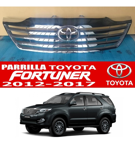 Parrilla Toyota Fortuner 2012 2013 14 15 Emblema Clips Sujec Foto 3