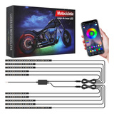 Juego De 12 Tiras Luces Rgb Led Para Motocicleta C/bluetooth