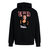 Emilia Mernes - Buzo Negro Canguro Unisex - Mp3 Tour - Dtf