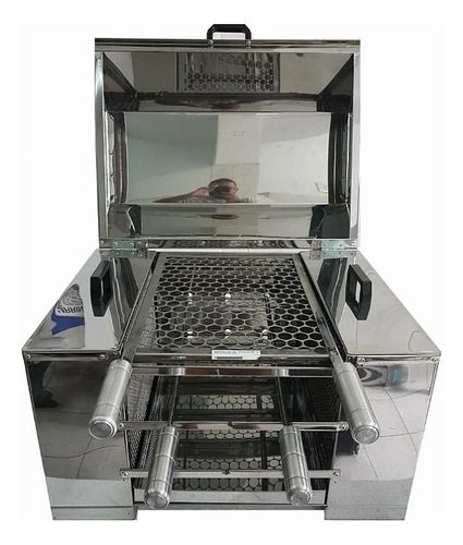 Churrasqueira Ecologica Com Tampa Med 50x41 - Inox 430