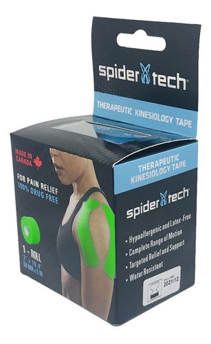 Cinta Tapping Neuromuscular Tape 5cm 5m Venda Spidertech Color Verde