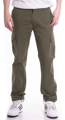 Pantalon Cargo Bolsillos Gabardina - Blue Air Jeans