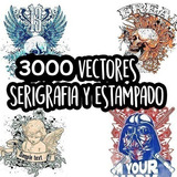 3000 Vectores Premium Camiseta Sublimar Serigrafía Plotter