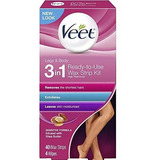 40 Tiras De Cera Fría Veet Depilación De Piernas Y Cuerpo