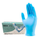 Guantes De Vinil Nitrilo Libre De Látex Y Polvo Azul 200 Pz Talla Grande