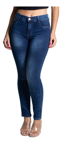Calça Jeans Feminina Cintura Média Sawary Premium Elastano
