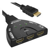 Fosmon Conmutador Hdmi De 3 Puertos 4k  Conmutador 3x1  Conm