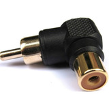 2 Plug Adaptador Rca Macho X Femêa- (formato L) 90º